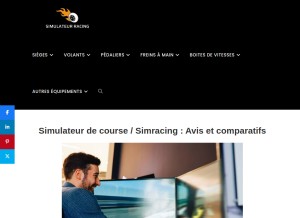 How simulateur-racing.com looks like on a tablet such as an iPad.