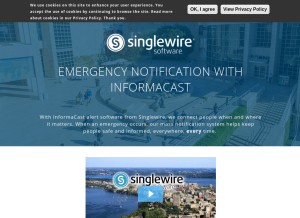 How singlewire.com looks like on a tablet such as an iPad.