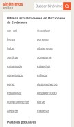 How sinonimosonline.com looks like on a mobile device such as an iPhone.