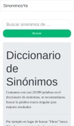 How sinonimosya.com looks like on a mobile device such as an iPhone.