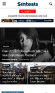 How sintesis.mx looks like on a mobile device such as an iPhone.