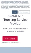 How sip.us looks like on a mobile device such as an iPhone.