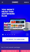 How siriusxm.com looks like on a mobile device such as an iPhone.