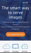 How sirv.com looks like on a mobile device such as an iPhone.