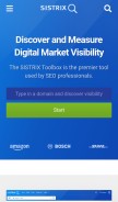How sistrix.com looks like on a mobile device such as an iPhone.