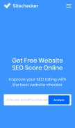 How sitechecker.pro looks like on a mobile device such as an iPhone.