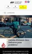 How sitedesmarques.com looks like on a mobile device such as an iPhone.