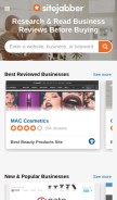 How sitejabber.com looks like on a mobile device such as an iPhone.