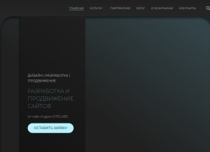 How sitelabs.ru looks like on a tablet such as an iPad.