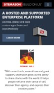 How sitemason.com looks like on a mobile device such as an iPhone.