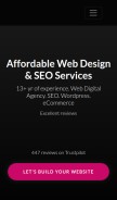 How sitemile.com looks like on a mobile device such as an iPhone.