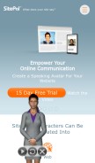 How sitepal.com looks like on a mobile device such as an iPhone.