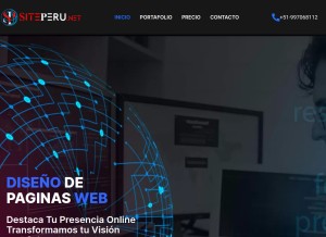How siteperu.net looks like on a tablet such as an iPad.