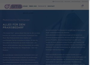 How sitis-medical.de looks like on a tablet such as an iPad.