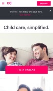 How sittercity.com looks like on a mobile device such as an iPhone.