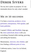 How sivers.org looks like on a mobile device such as an iPhone.