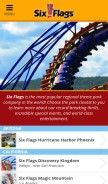 How sixflags.com looks like on a mobile device such as an iPhone.