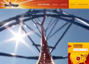 How sixflags.com looks like on a tablet such as an iPad.