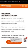 How sizegenetics.com looks like on a mobile device such as an iPhone.