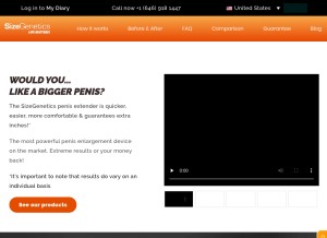 How sizegenetics.com looks like on a tablet such as an iPad.