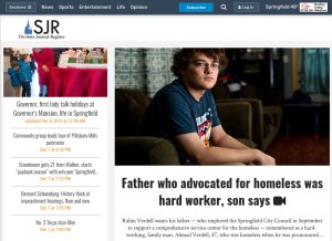 How sj-r.com looks like on a tablet such as an iPad.