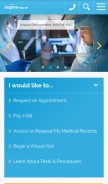 How sjhs.com looks like on a mobile device such as an iPhone.