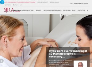 How sjra.com looks like on a tablet such as an iPad.