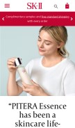 How sk-ii.com looks like on a mobile device such as an iPhone.