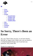 How skateparkoftampa.com looks like on a mobile device such as an iPhone.