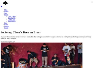 How skateparkoftampa.com looks like on a tablet such as an iPad.