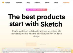 How sketch.com looks like on a tablet such as an iPad.