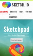 How sketch.io looks like on a mobile device such as an iPhone.