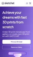 How sketchat.sa looks like on a mobile device such as an iPhone.