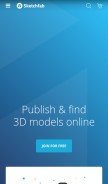 How sketchfab.com looks like on a mobile device such as an iPhone.