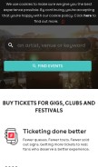 How skiddle.com looks like on a mobile device such as an iPhone.