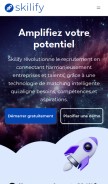 How skilify.ai looks like on a mobile device such as an iPhone.