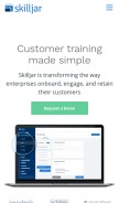 How skilljar.com looks like on a mobile device such as an iPhone.