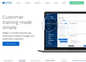 How skilljar.com looks like on a tablet such as an iPad.