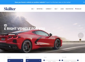 How skillter.com looks like on a tablet such as an iPad.