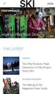 How skimag.com looks like on a mobile device such as an iPhone.
