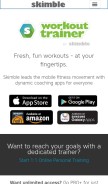 How skimble.com looks like on a mobile device such as an iPhone.
