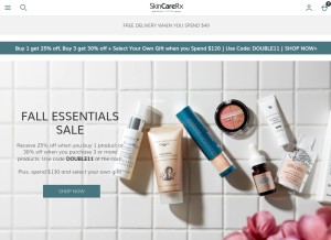 How skincarerx.com looks like on a tablet such as an iPad.