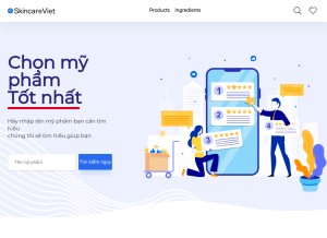 How skincareviet.com looks like on a tablet such as an iPad.