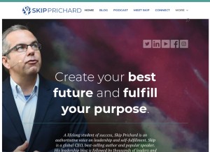How skipprichard.com looks like on a tablet such as an iPad.