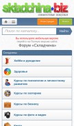How skladchina.biz looks like on a mobile device such as an iPhone.
