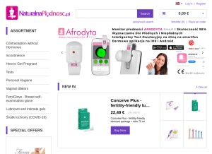How sklep.naturalnaplodnosc.pl looks like on a tablet such as an iPad.