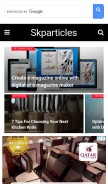 How skparticles.com looks like on a mobile device such as an iPhone.