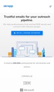 How skrapp.io looks like on a mobile device such as an iPhone.