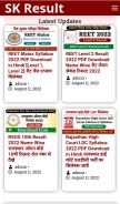 How skresult.net looks like on a mobile device such as an iPhone.