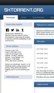 How sktorrent.org looks like on a mobile device such as an iPhone.